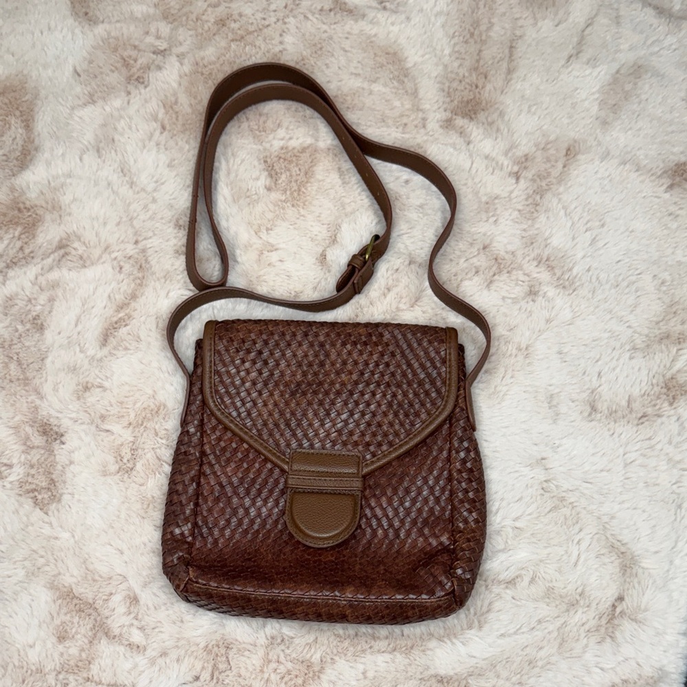 Old Navy Brown Textured Crossbody Bag